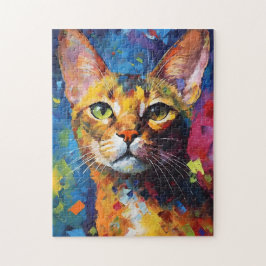 Quebra-cabeça Gato Abissino Colorido