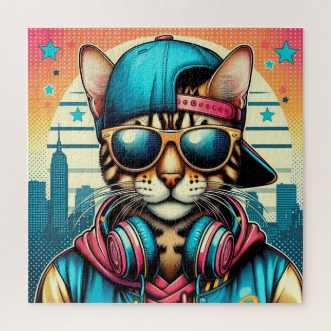 QUEBRA-CABEÇA GATO BENGAL NA CIDADE-2 (Vertical)