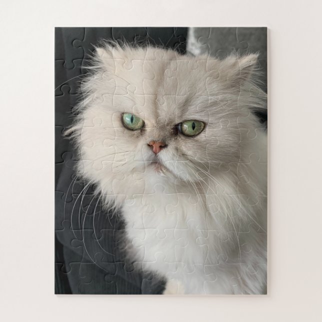 Quebra-cabeça Gato Bravo Animal de Estimação Engraçado (Vertical)