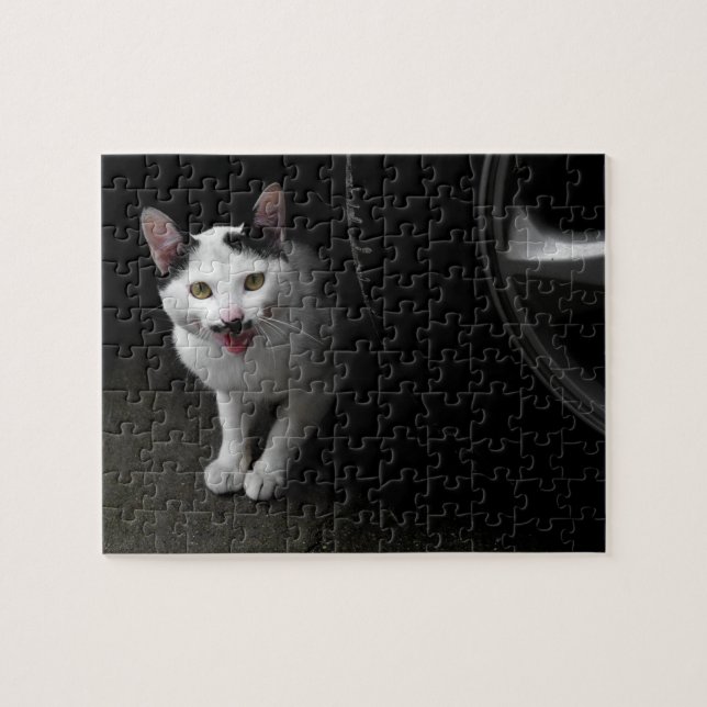 Quebra-cabeça Gato com bigode (Horizontal)
