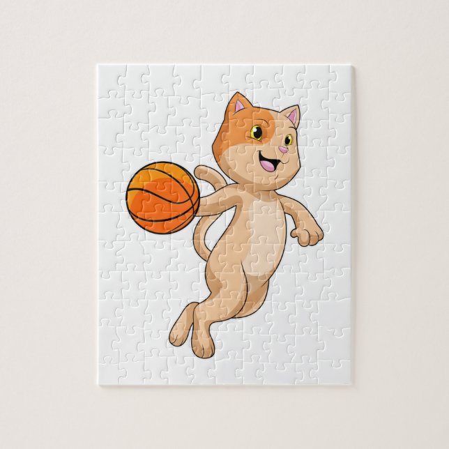 Quebra-cabeça Gato como jogador de basquetebol (Vertical)