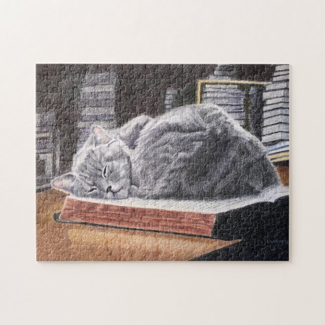 Quebra-cabeça Gato da Livraria (Horizontal)