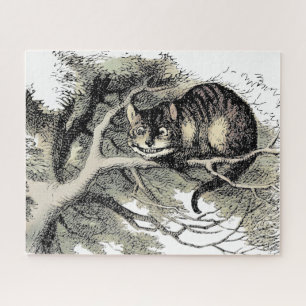 Quebra-cabeça Gato de Cheshire Alice Mundo das Maravilhas Clássi