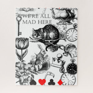 Quebra-cabeça Gato de Cheshire clássico alice no país das maravi