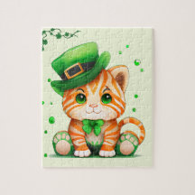 Gato de Dia de São Patrício