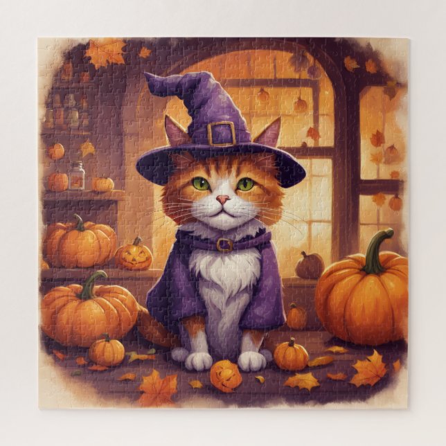 Quebra-cabeça gato de halloween #8 puzzle (Vertical)