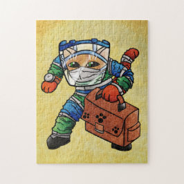 Quebra-cabeça Gato de Segurança de Alerta de Permanência