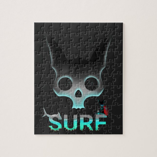 Quebra-cabeça Gato do Surf do Grafite (Vertical)