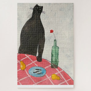 Quebra-cabeça Gato e peixe