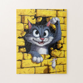 Quebra-cabeça Gato e rato.