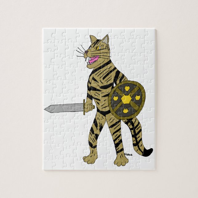 Quebra-cabeça Gato Guerreiro (Vertical)