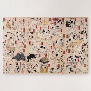 Quebra-cabeça Gato Japonês, Kuniyoshi, Ukiyo-e