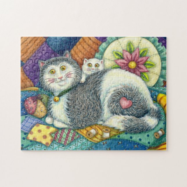 QUEBRA-CABEÇA GATO-MÃE E COZINHO, QUILÔMETROS DE TRABALHO, PINCU (Horizontal)