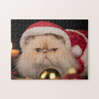 Quebra-cabeça Gato Mal-Humorado Papai Noel