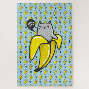 Quebra-cabeça Gato na banana