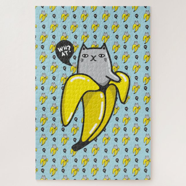 Quebra-cabeça Gato na banana (Vertical)