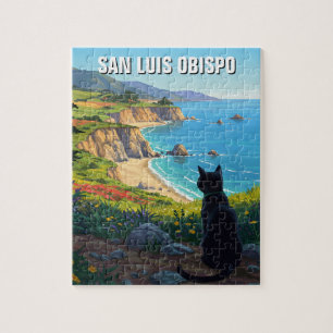 Quebra-cabeça Gato na Costa Central de San Luis Obispo, Califórn