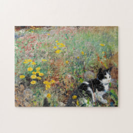 Quebra-cabeça Gato na Flor