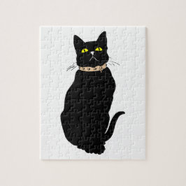Quebra-cabeça Gato negro, ilustração animal