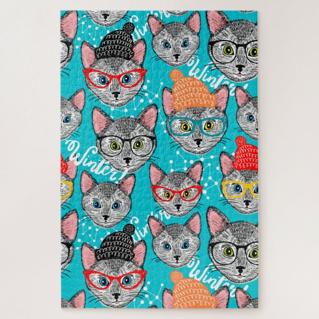 Quebra-cabeça Gato no chapéu (Vertical)