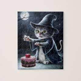 Quebra-cabeça Gato no Halloween.