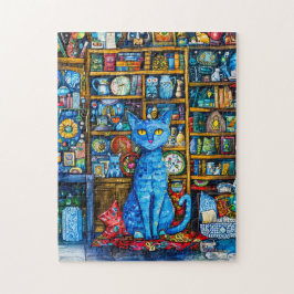 Quebra-cabeça Gato pela Prateleira Colorida