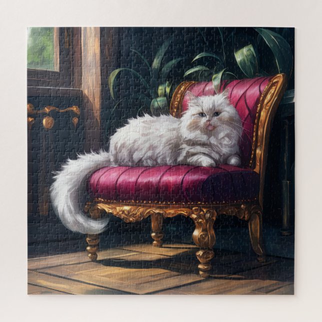 Quebra-cabeça Gato Persa Branco (Vertical)