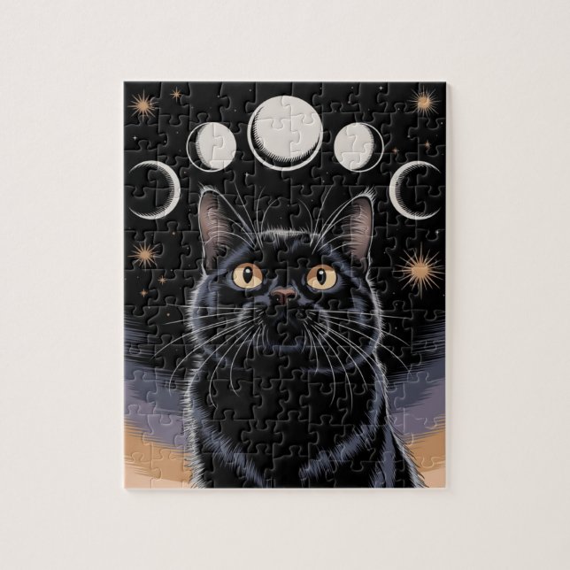 Quebra-cabeça Gato Preto Gótico, Presente Gótico, Gato Preto da  (Vertical)