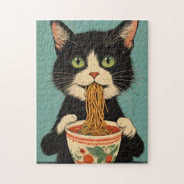 QUEBRA-CABEÇA GATO SMOKING RAMEN (Vertical)