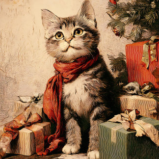 Quebra-cabeça Gato Vitoriano Fofo Vintage 520 Peças