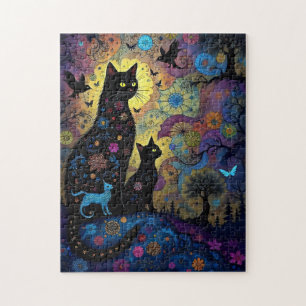 Quebra-cabeça Gatos abstrato