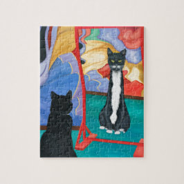 Quebra-cabeça Gatos De Casa Tuxedo