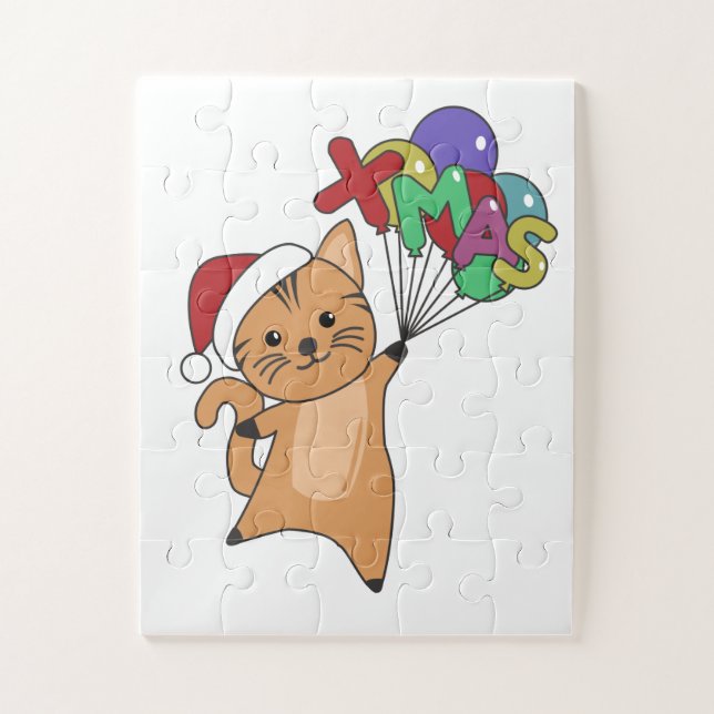 Quebra-cabeça Gatos De Noite De Natal (Vertical)