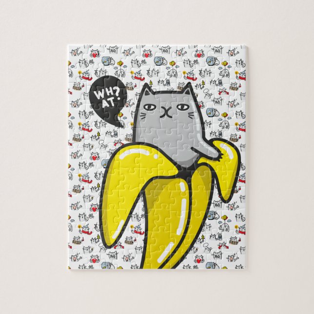 Quebra-cabeça Gatos engraçados, leite e magia. (Vertical)