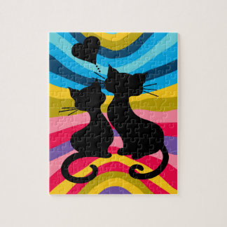 Quebra-cabeça Gatos Groovy