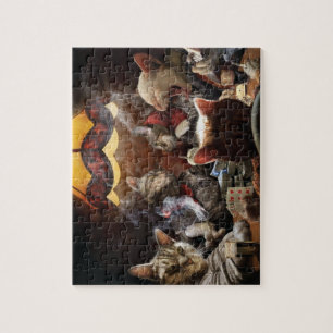 Quebra-cabeça Gatos jogando pôquer