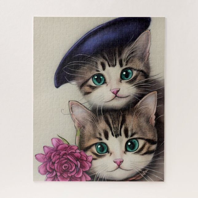 Quebra-cabeça Gatos Listrados (Vertical)