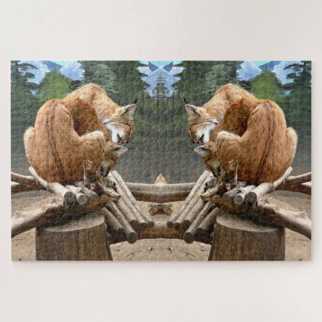 Quebra-cabeça gatos Lynx (Horizontal)