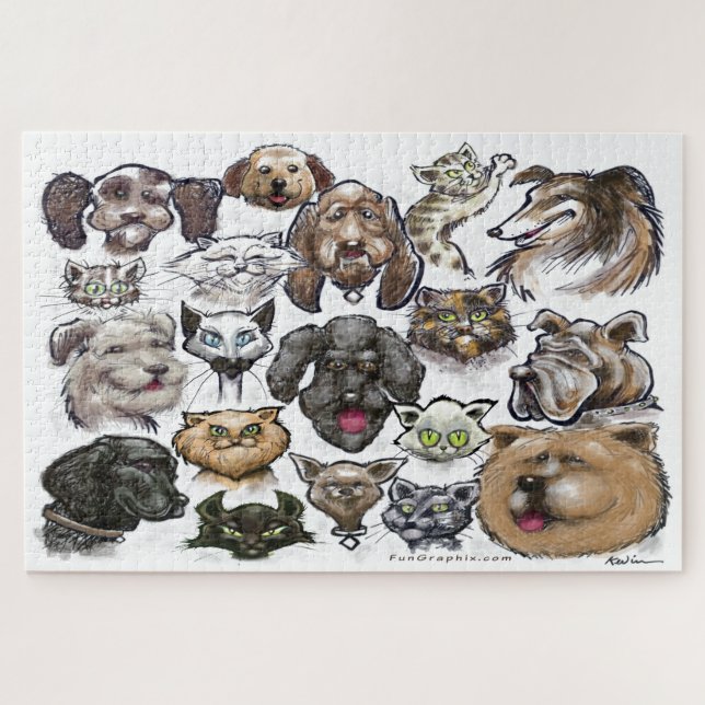 Quebra-cabeça Gatos n Cães (Horizontal)