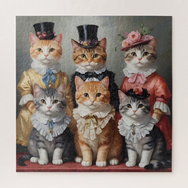Quebra-cabeça Gatos vitorianos elegantes (Vertical)
