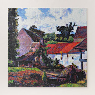 Quebra-cabeça Gauguin - Fazenda em Osny, pintura de arte fina
