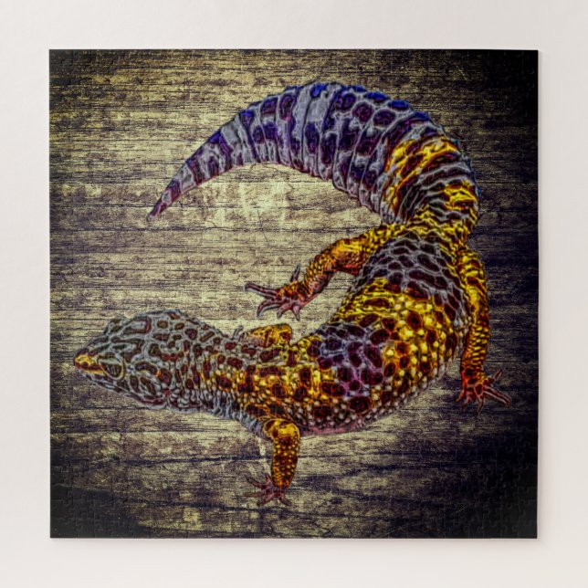 Quebra-cabeça Gecko Leopardo (Vertical)