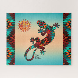 Quebra-cabeça Gecko Lizard E Sun