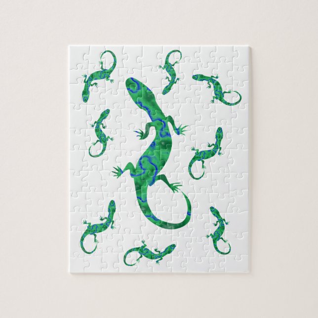 Quebra-cabeça Gecko Verde (Vertical)