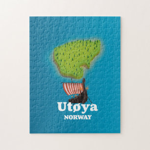 Quebra-cabeça Geilo Noruega, bela poster de esqui.