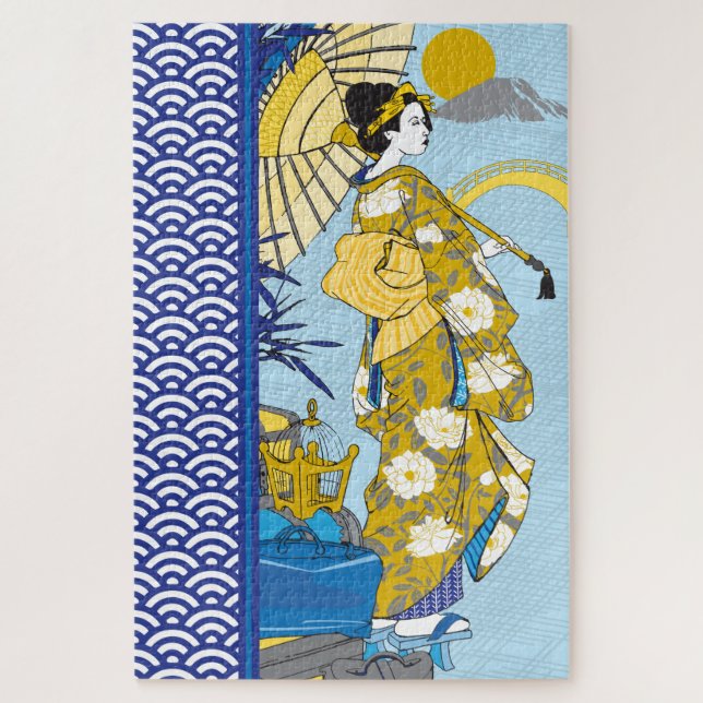 Quebra-cabeça Geisha 20x30 para Pessoas cegas (Vertical)