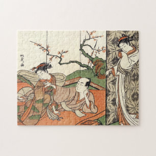 Quebra-cabeça Geisha maiko ukiyo-e art oriental japonês