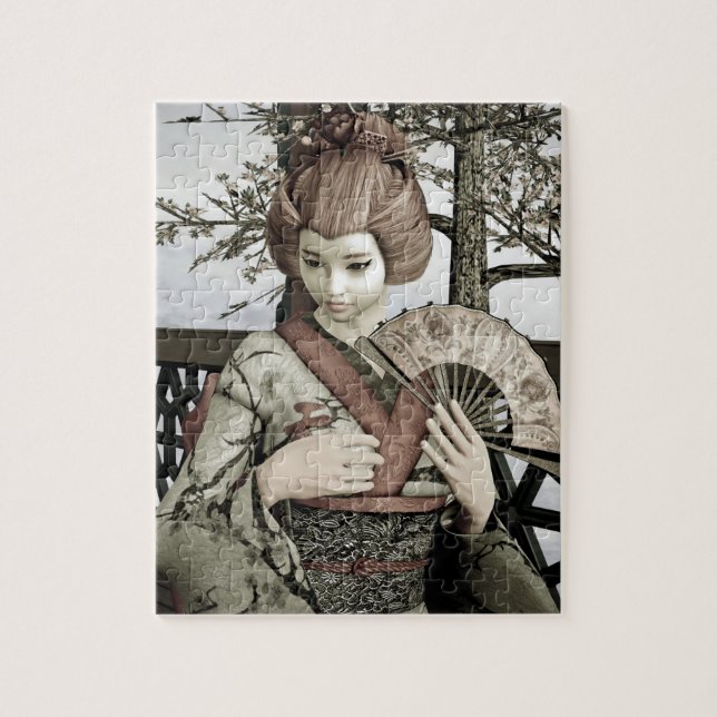 Quebra-cabeça Geisha Vintage (Vertical)