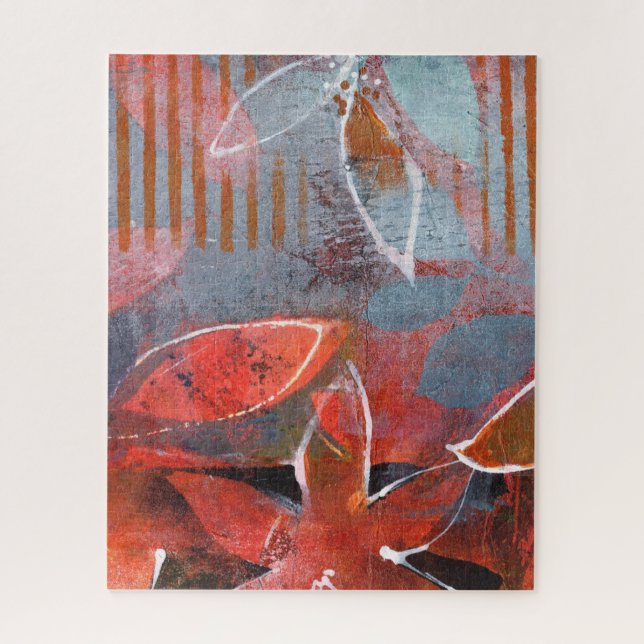 Quebra-cabeça Gelli Plate monoprint 011 (Vertical)