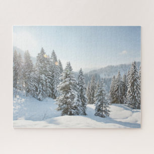 Quebra-cabeça Gelo e neve Allgäu Bavaria Sul da Alemanha